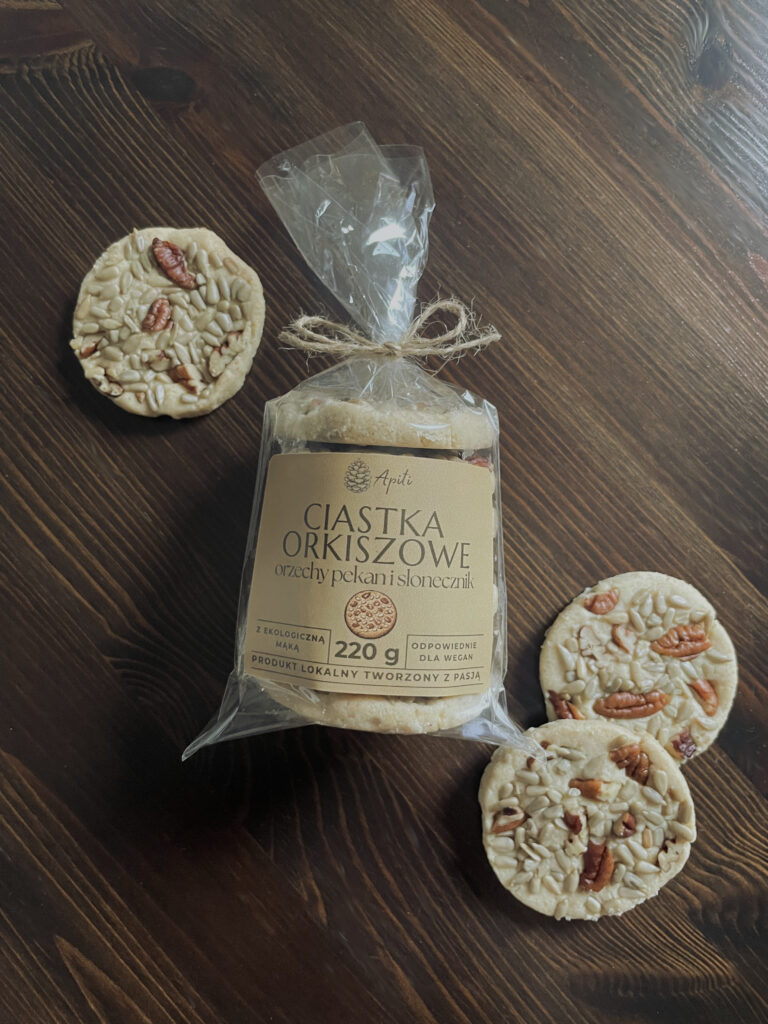 Ciastka Orkiszowe - z orzechami pekan i słonecznikiem